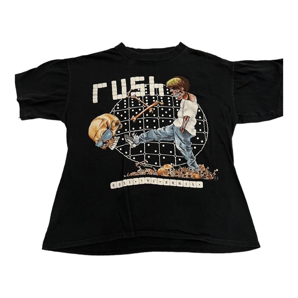 VINTAGE 1991 Rush Roll The Bones Pushead Tour Concert T Shirt Men’s Sz s